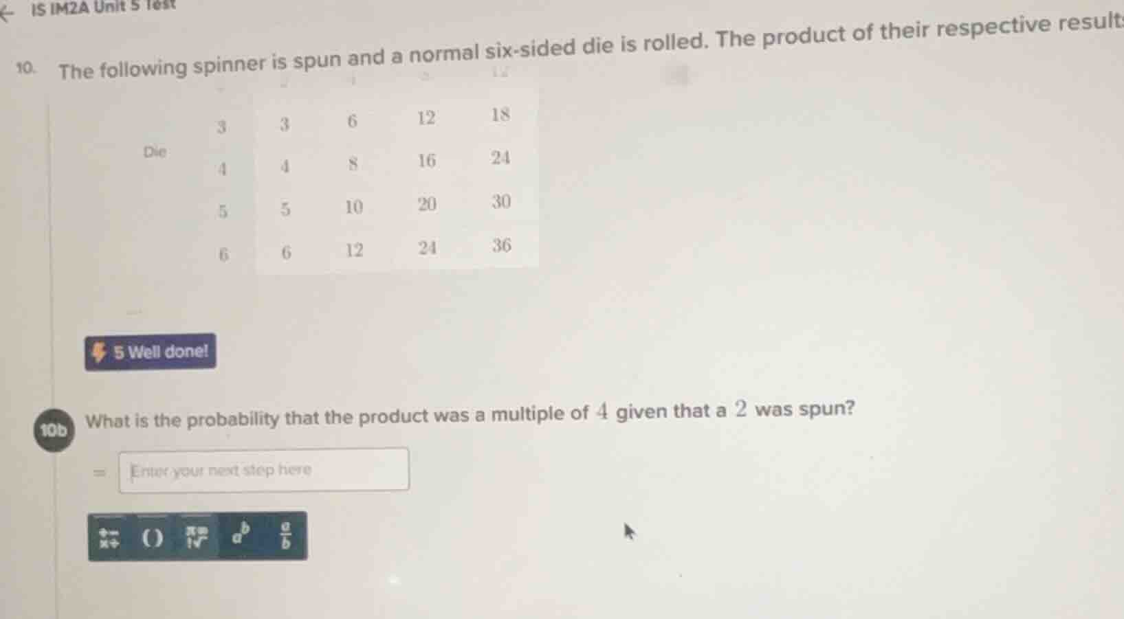 10. the following spinner is spun and a normal six - sided die is rolle…