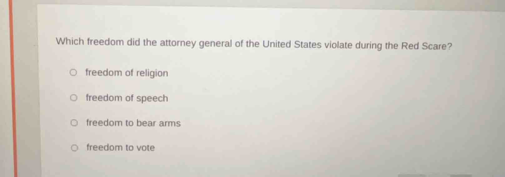 which freedom did the attorney general of the united states violate dur…