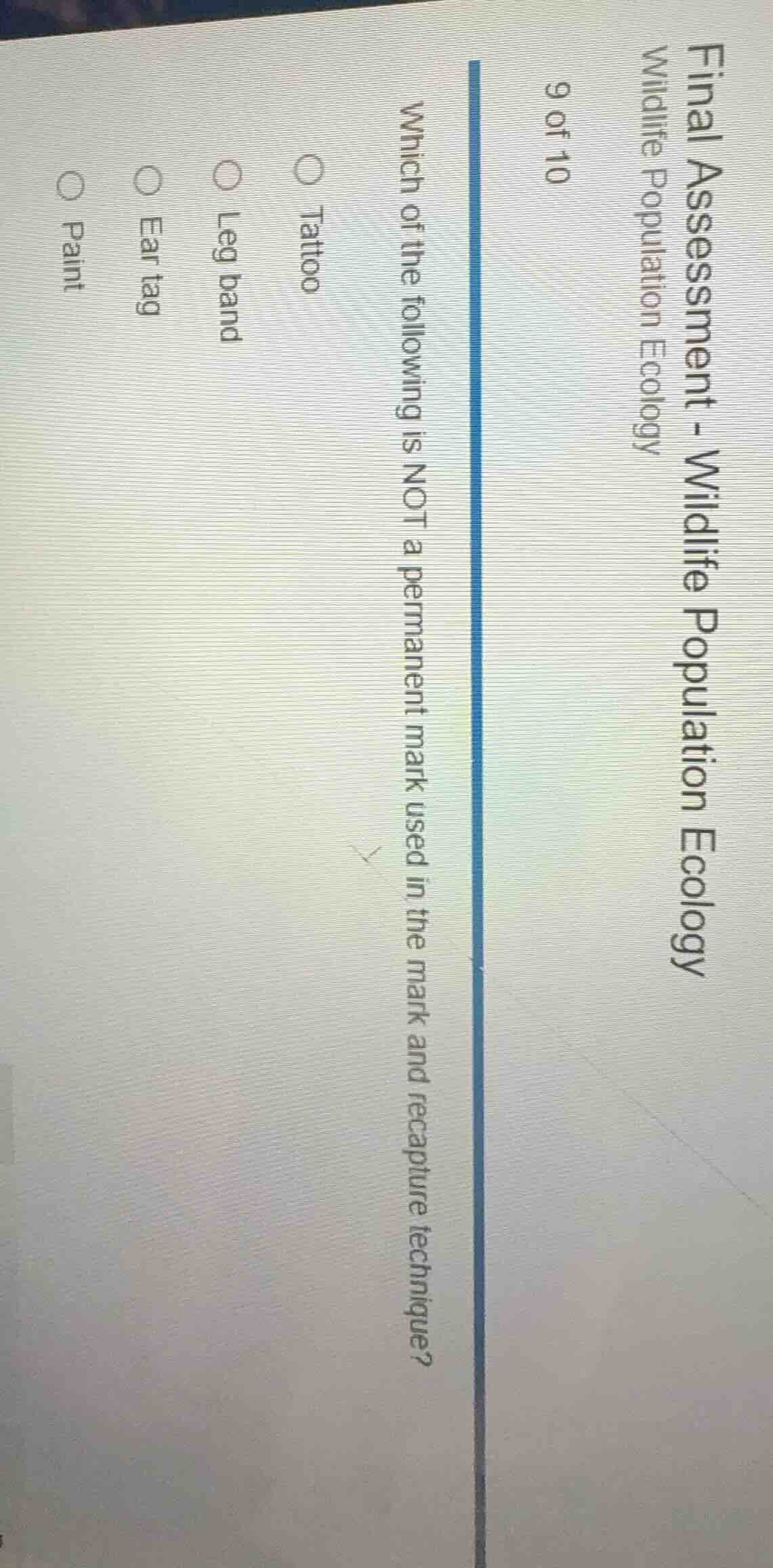 final assessment - wildlife population ecology wildlife population ecol…