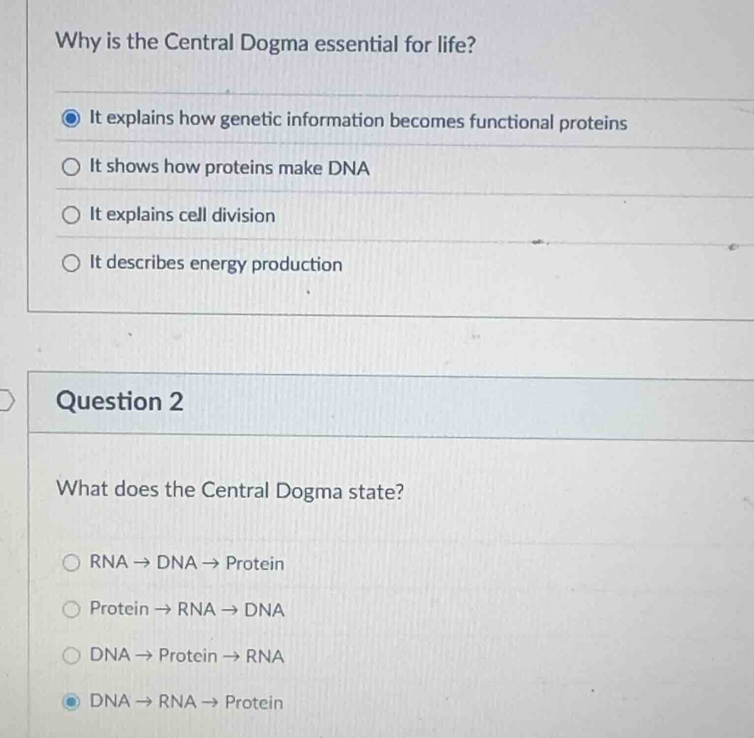 why is the central dogma essential for life? it explains how genetic in…
