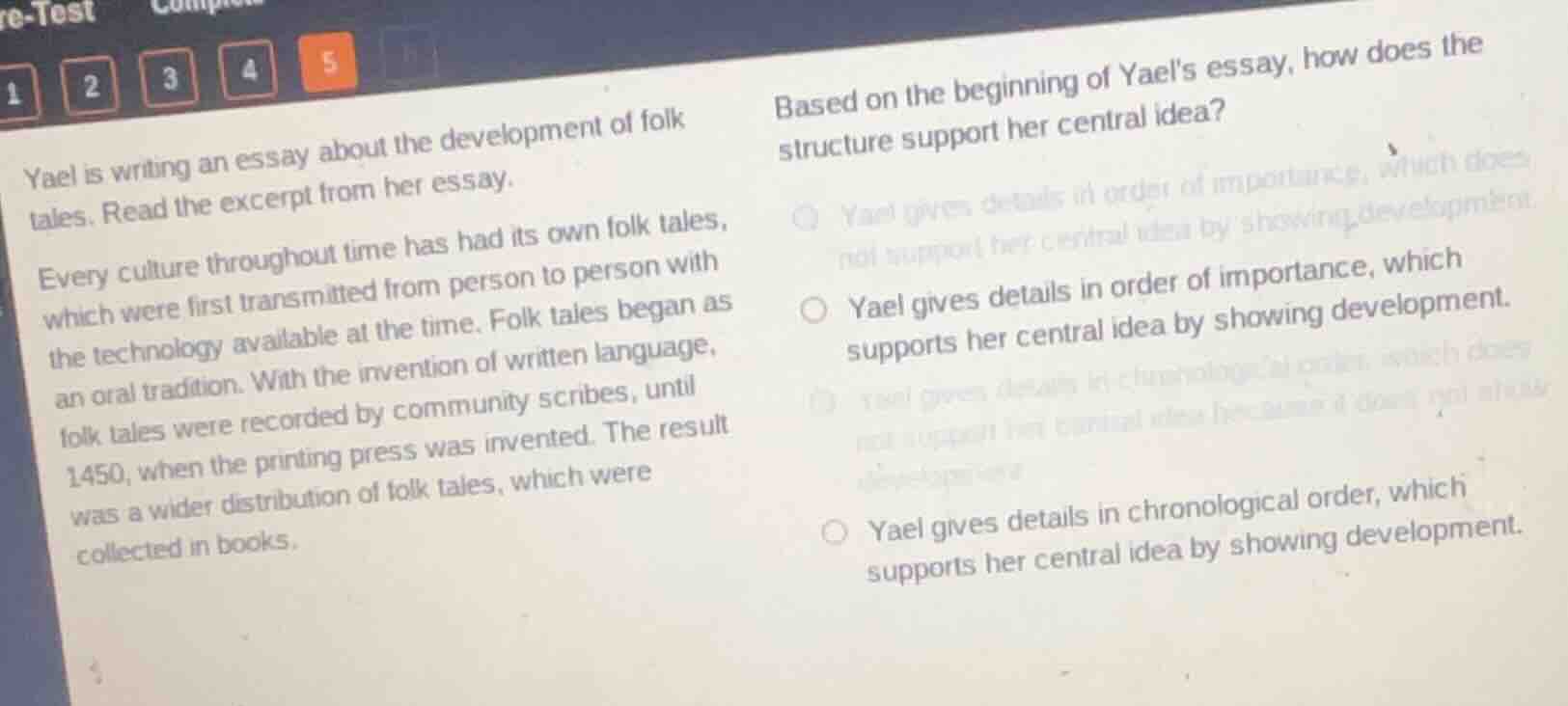 yael is writing an essay about the development of folk tales. read the …