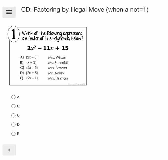 1 which of the following expressions is a factor of the polynomial belo…