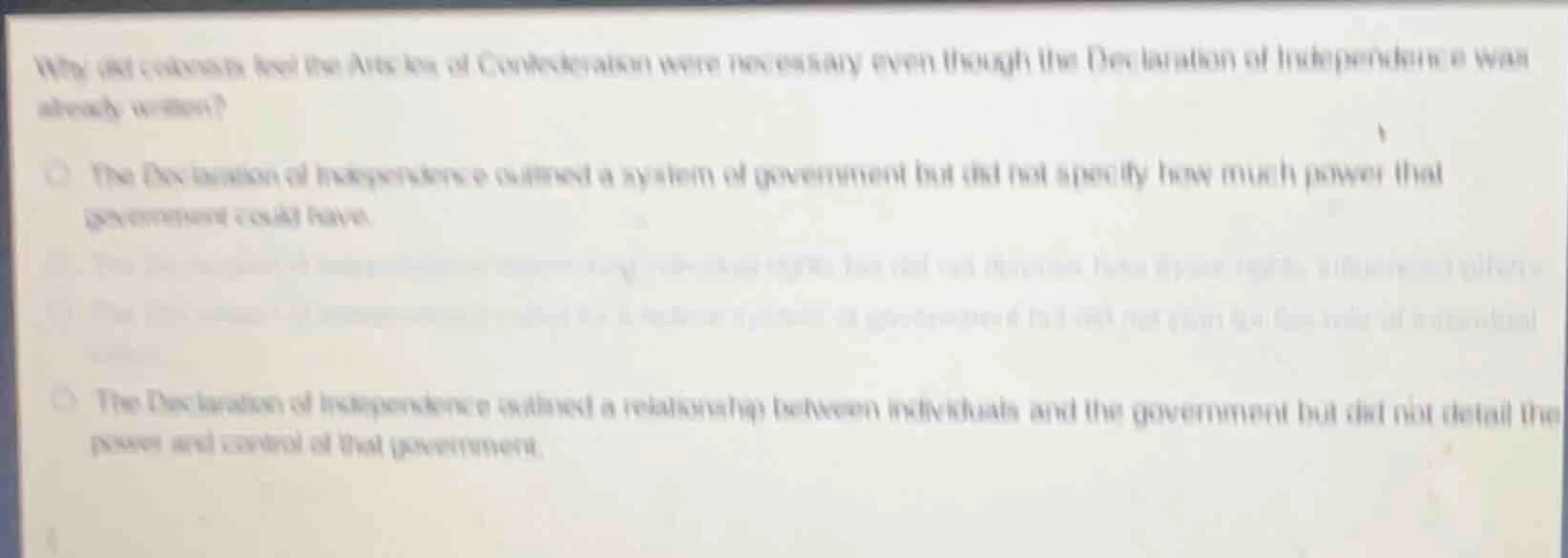 why did colonists feel the articles of confederation were necessary eve…