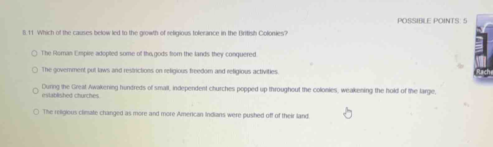 8.11 which of the causes below led to the growth of religious tolerance…