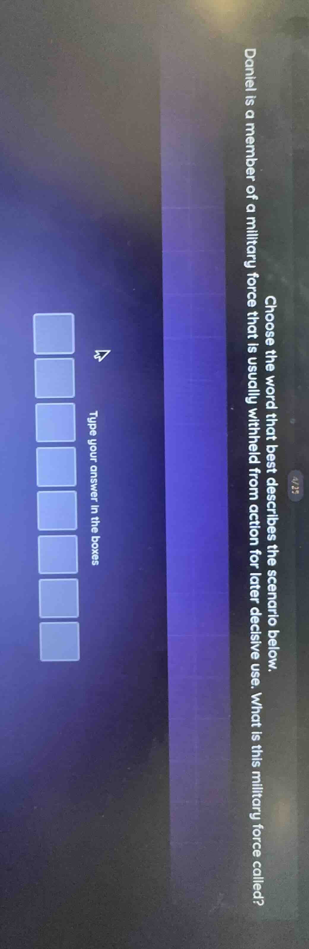 choose the word that best describes the scenario below. daniel is a mem…