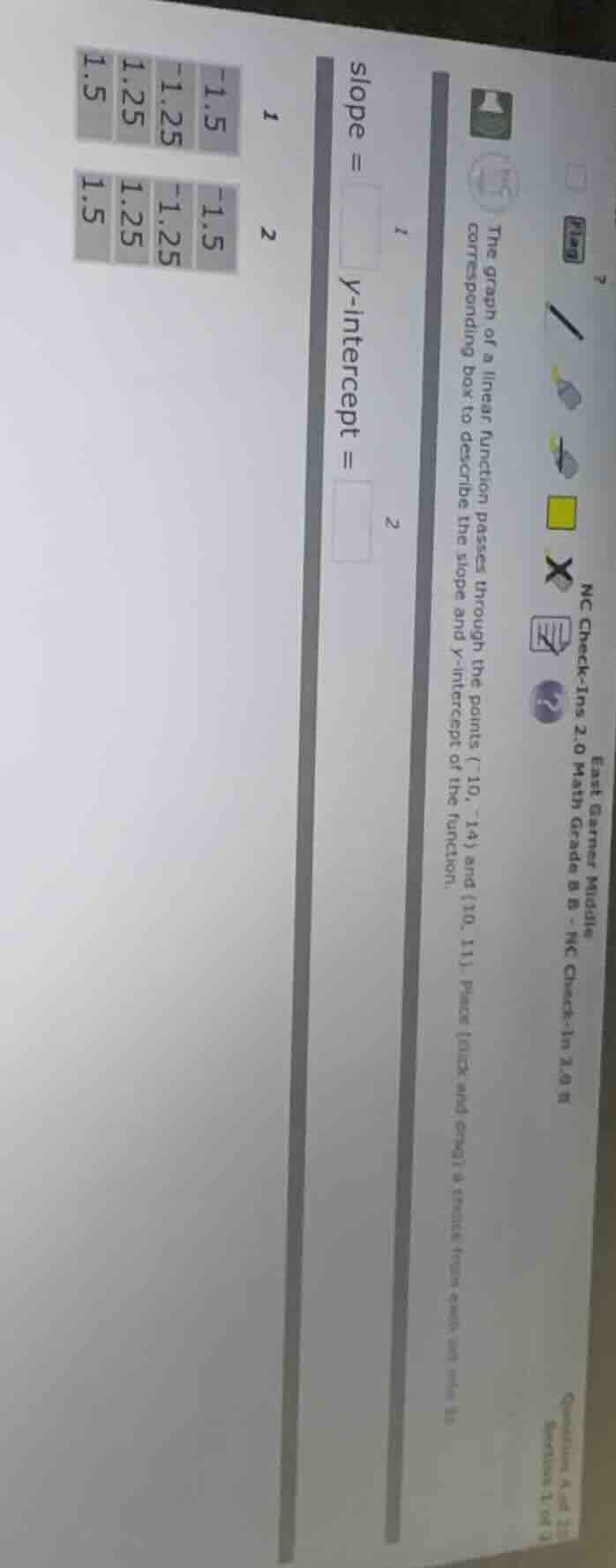 the graph of a linear function passes through the points (-10, -14) and…