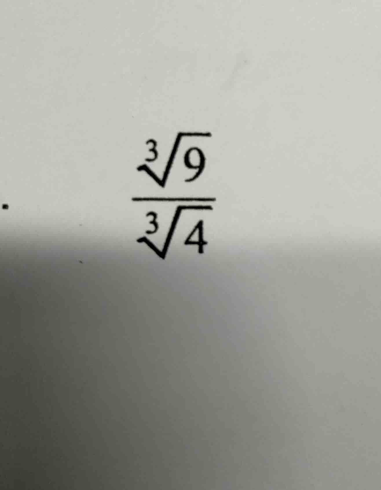 (\frac{sqrt3{9}}{sqrt3{4}})