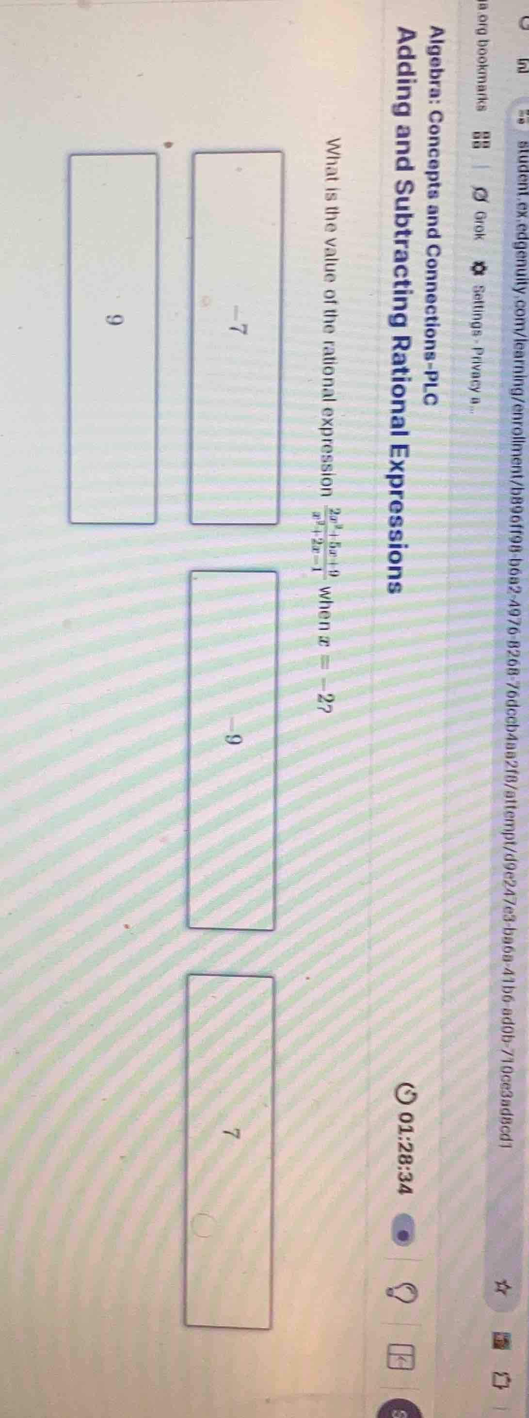 algebra: concepts and connections - plc adding and subtracting rational…