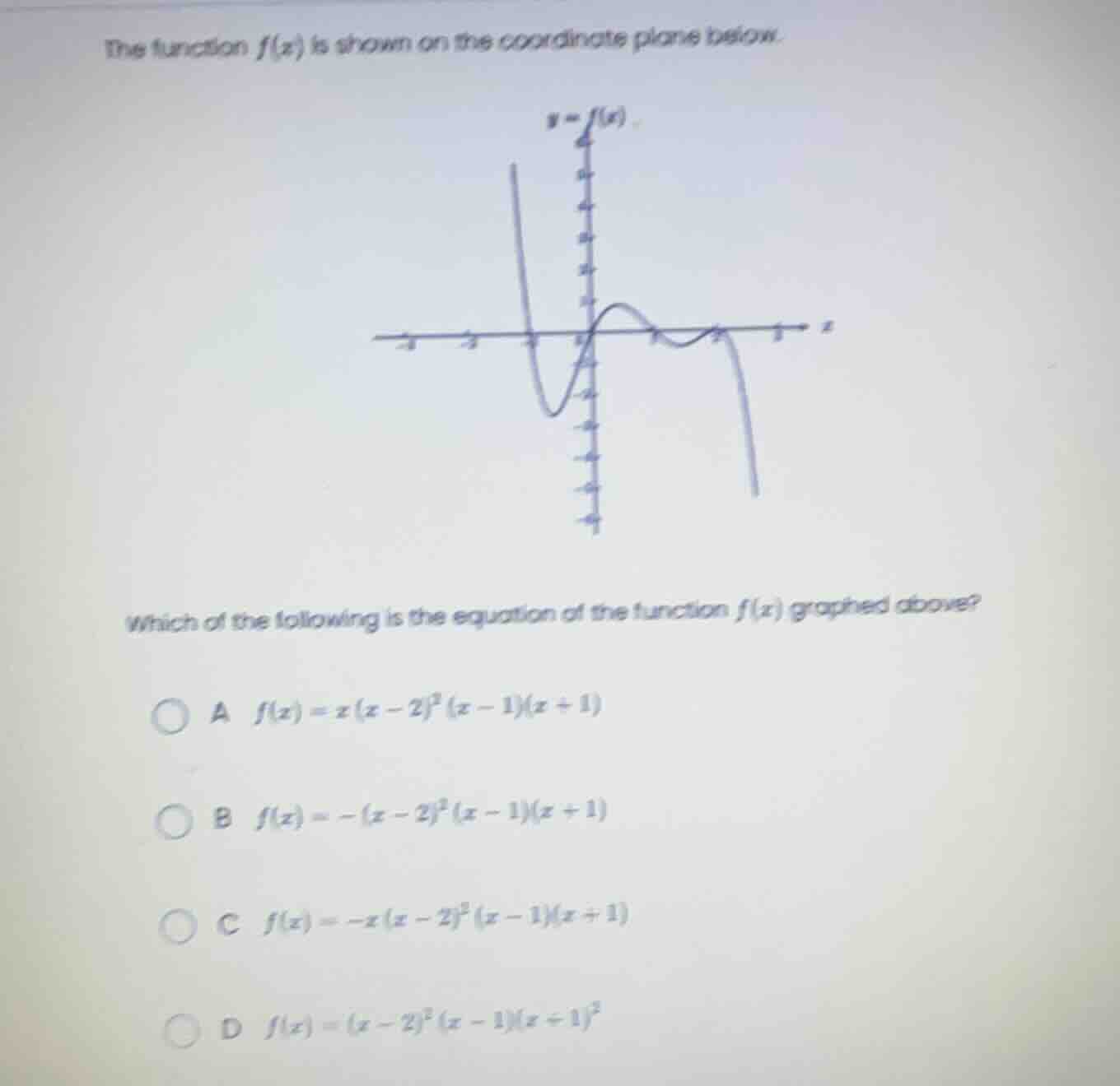 the function $f(x)$ is shown on the coordinate plane below. graph of $y…