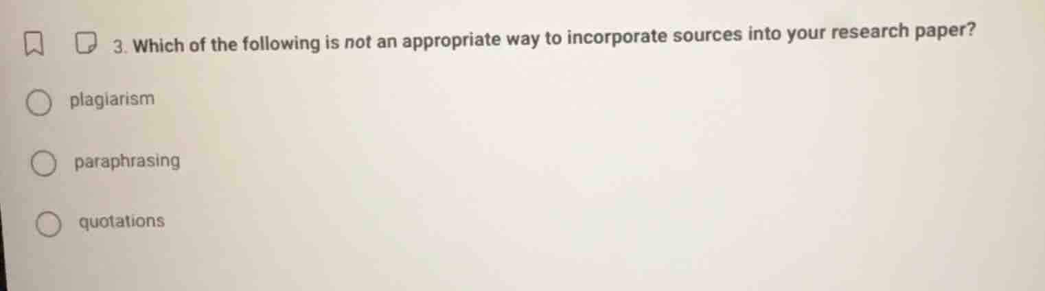 3. which of the following is not an appropriate way to incorporate sour…