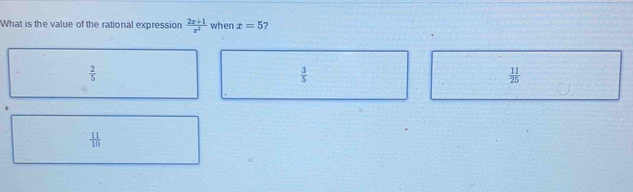 what is the value of the rational expression \\(\\frac{2x + 1}{x^2}\\) …