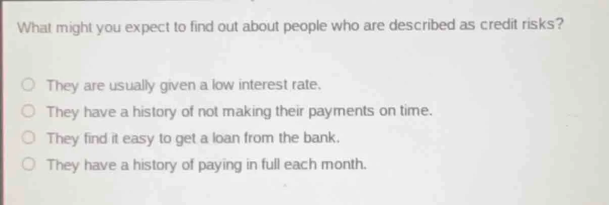 what might you expect to find out about people who are described as cre…