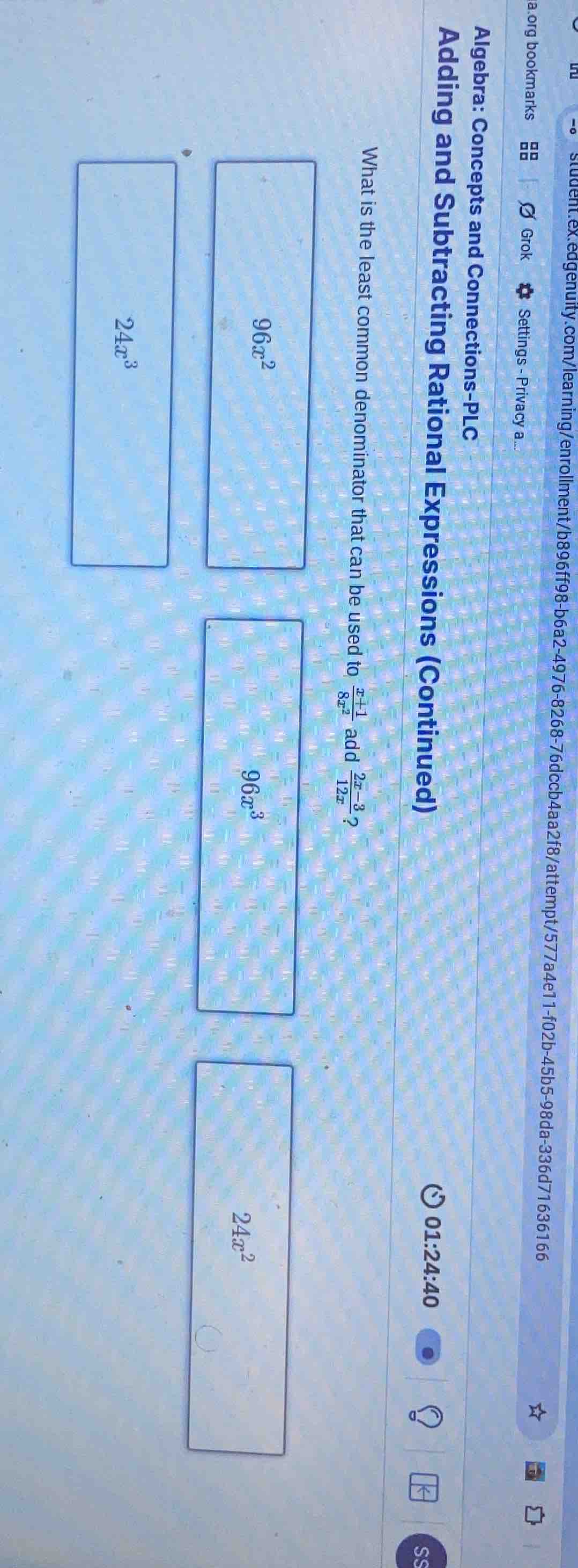algebra: concepts and connections - plc adding and subtracting rational…