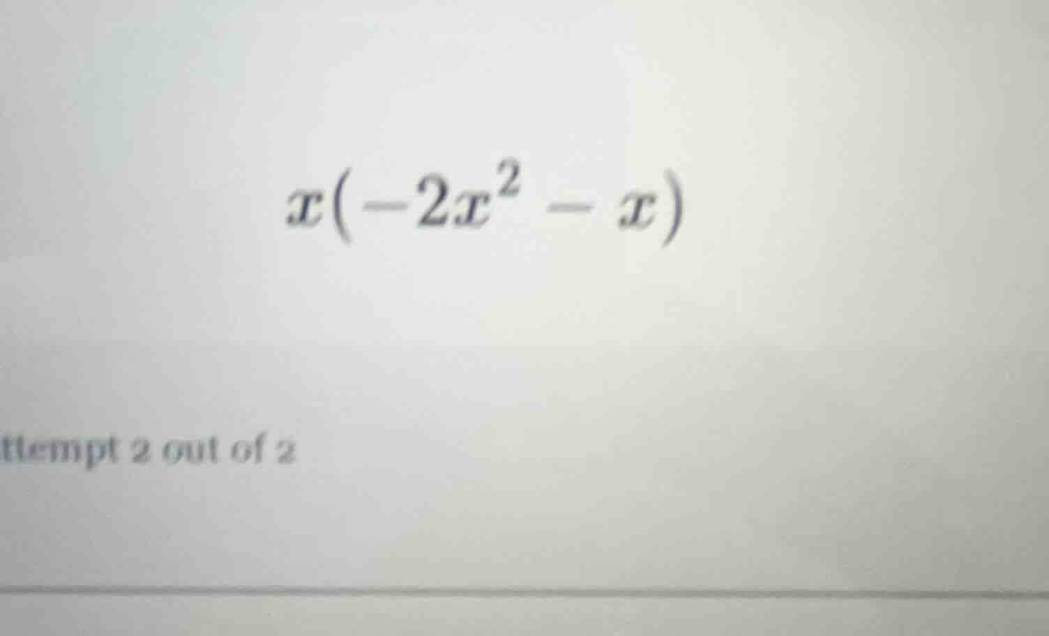 x(-2x² - x)