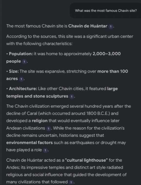 what was the most famous chavin site? the most famous chavin site is ch…
