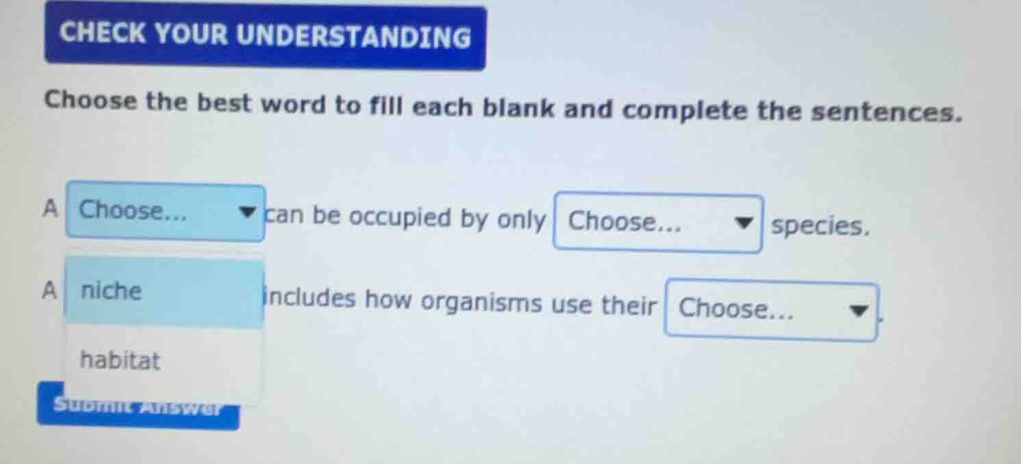 check your understanding choose the best word to fill each blank and co…