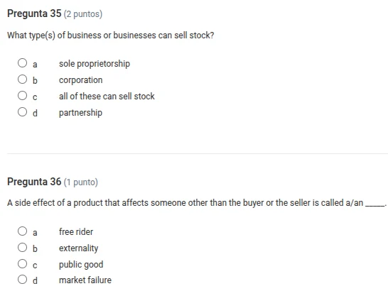 pregunta 35 (2 puntos) what type(s) of business or businesses can sell …