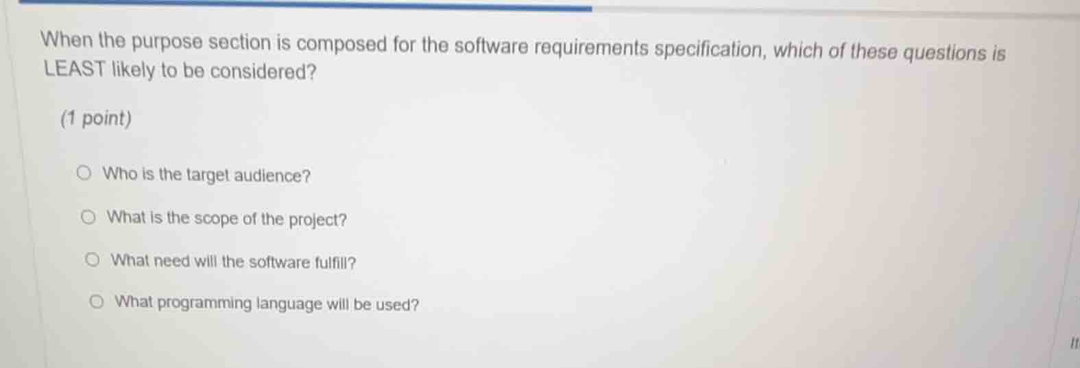 when the purpose section is composed for the software requirements spec…