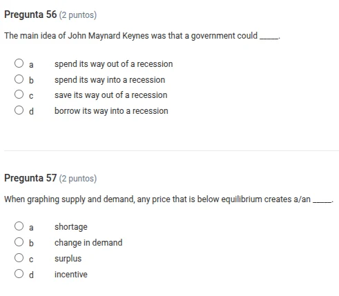 pregunta 56 (2 puntos) the main idea of john maynard keynes was that a …