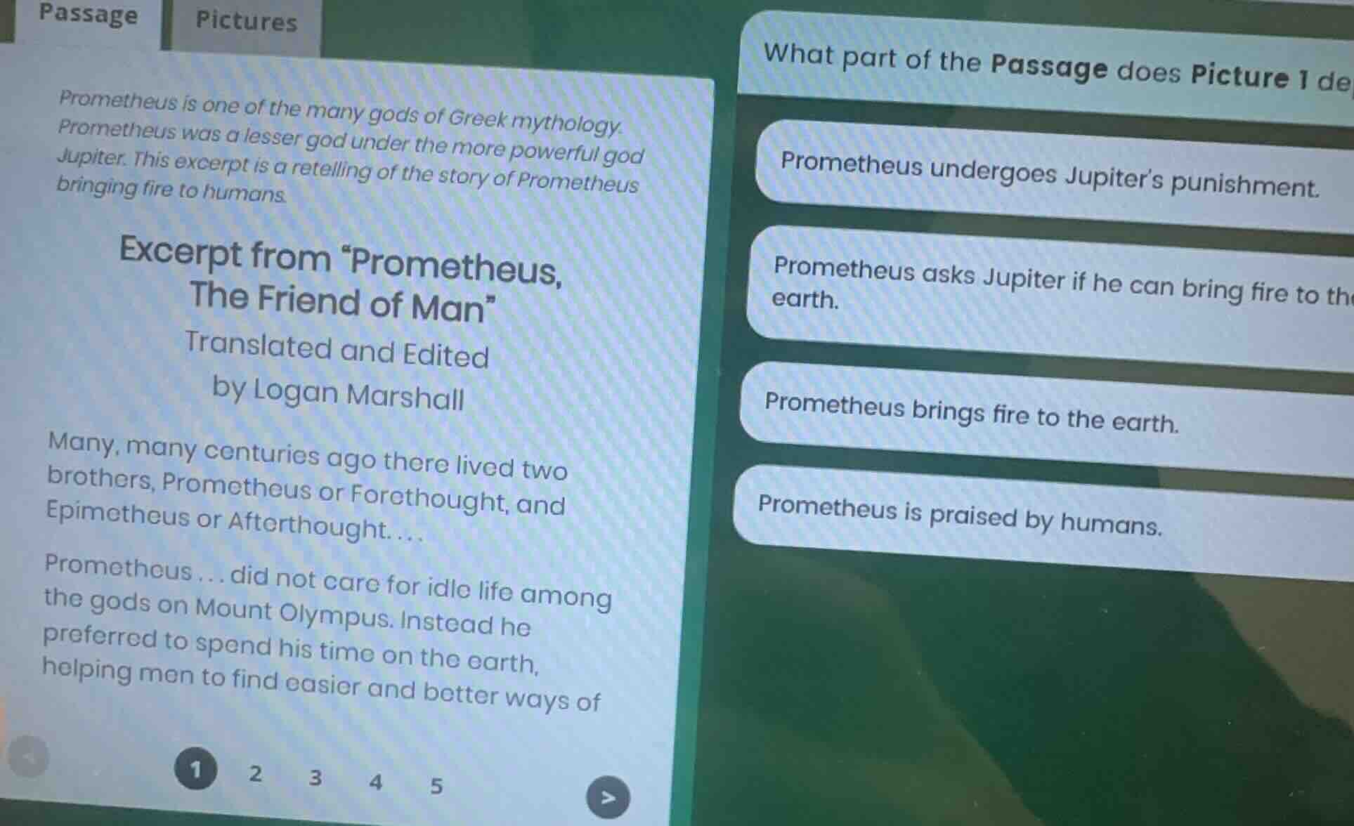 passage pictures prometheus is one of the many gods of greek mythology.…