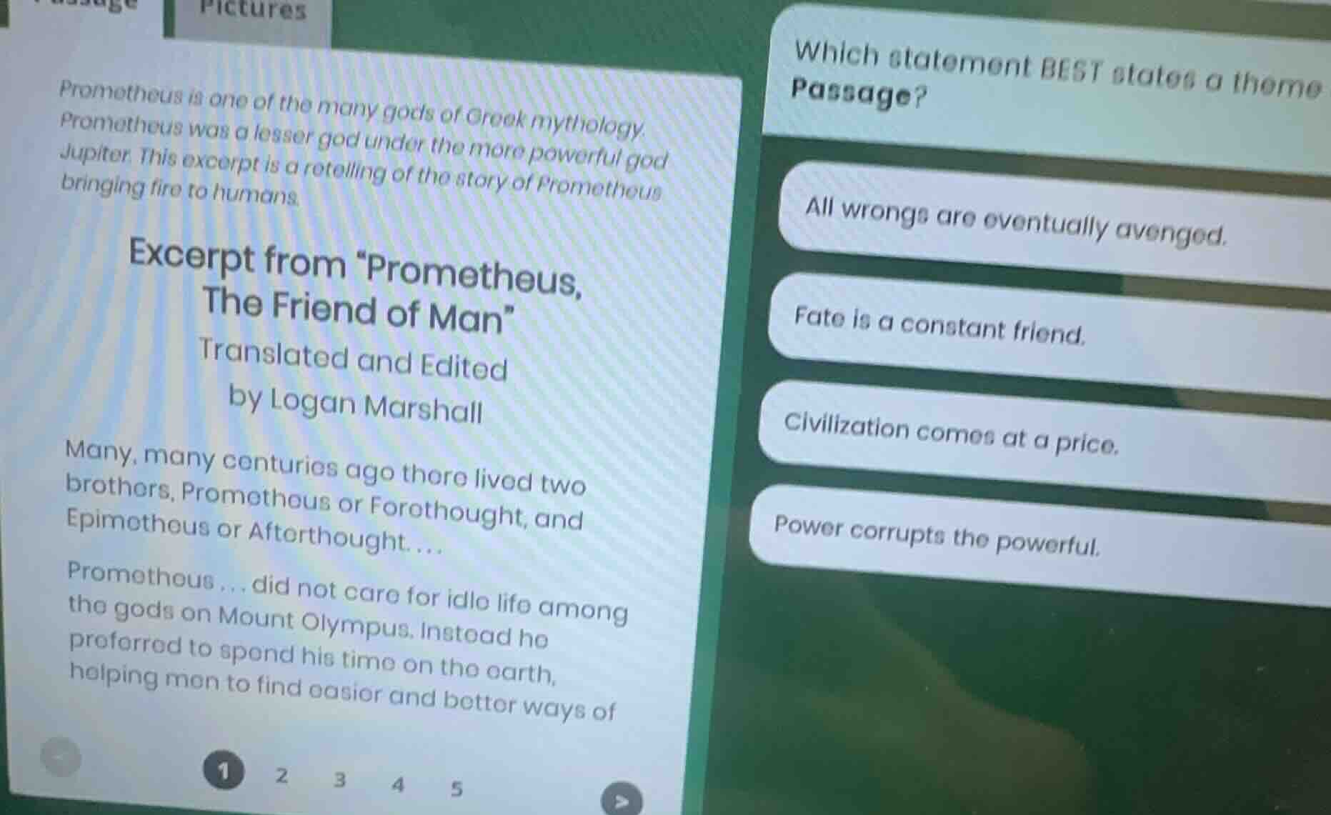 prometheus is one of the many gods of greek mythology. prometheus was a…