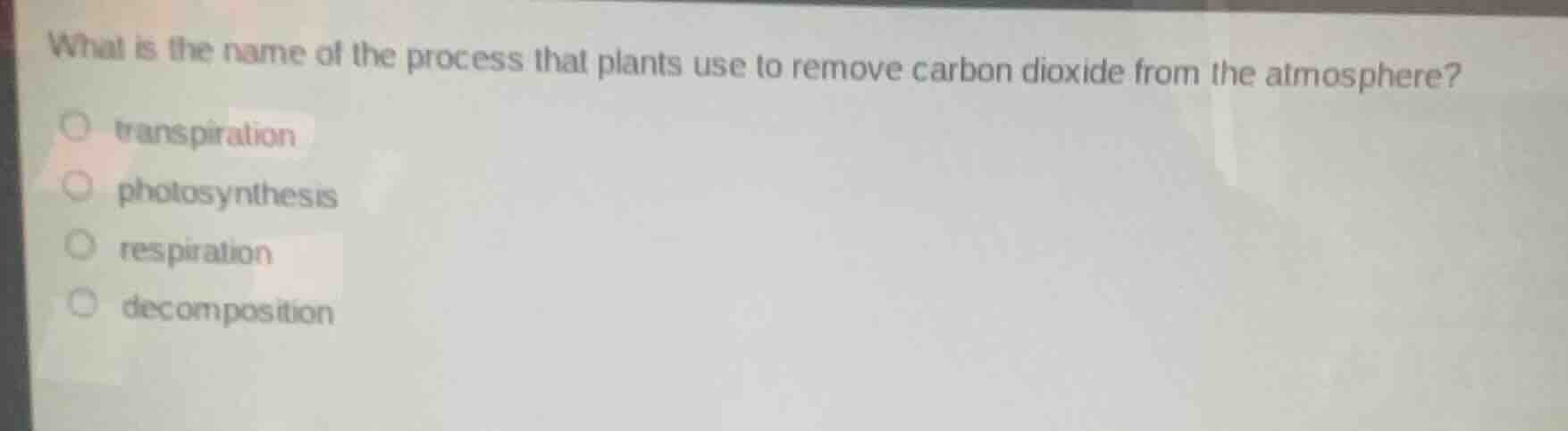 what is the name of the process that plants use to remove carbon dioxid…