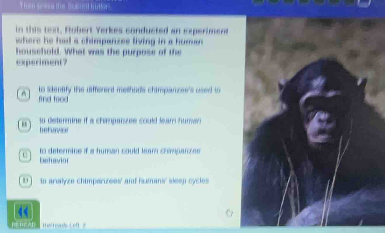 in this text, robert yerkes conducted an experiment where he had a chim…