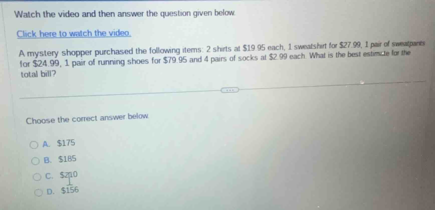 watch the video and then answer the question given below. click here to…