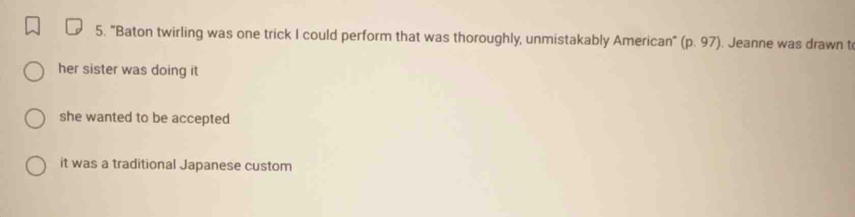 5. \baton twirling was one trick i could perform that was thoroughly, u…
