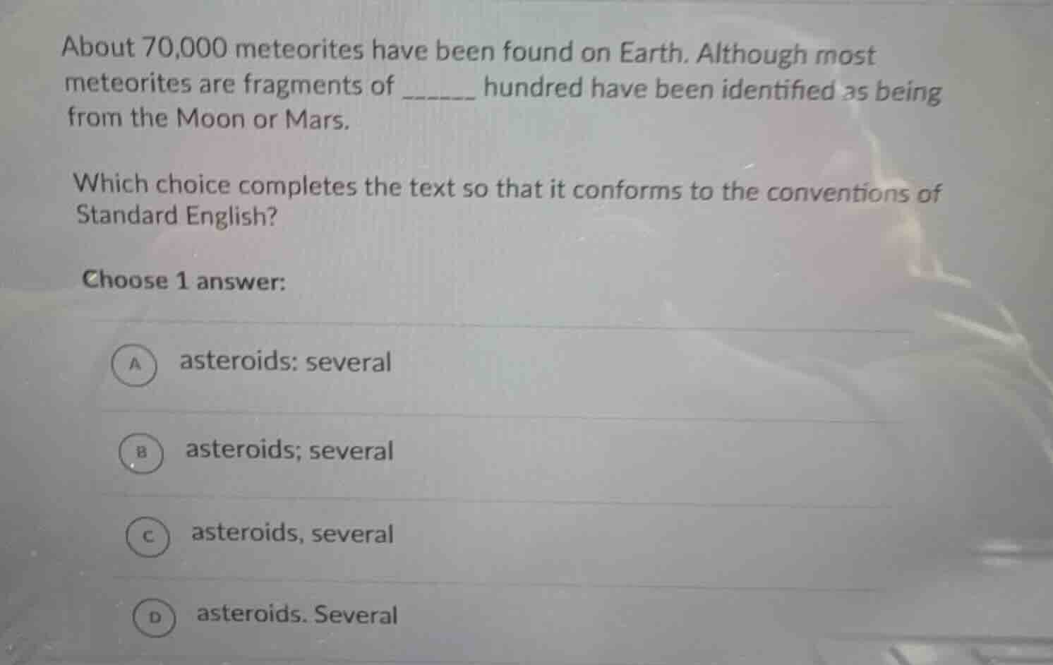 about 70,000 meteorites have been found on earth. although most meteori…