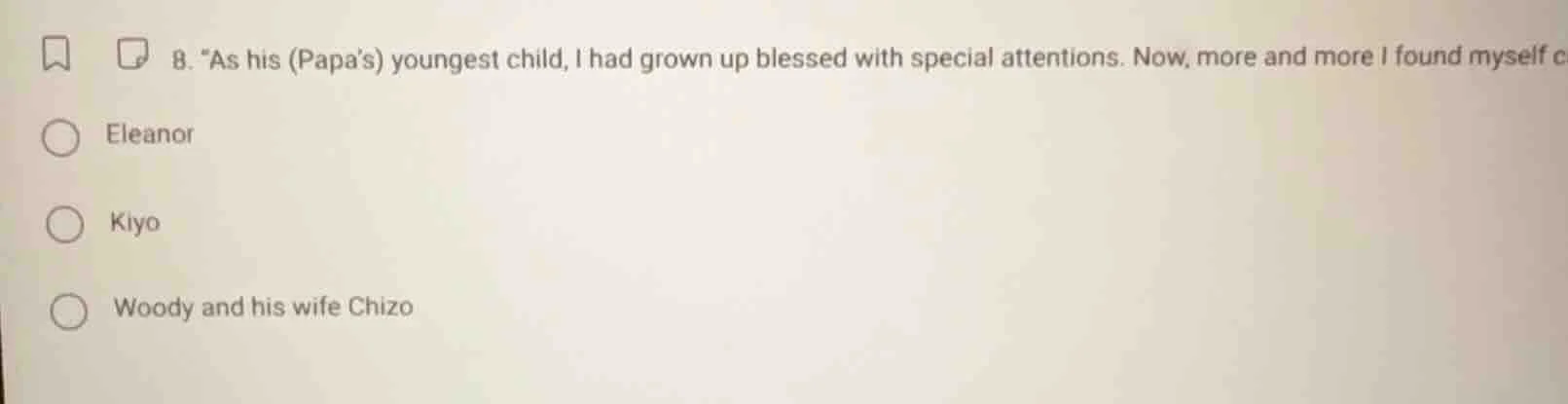 8. \as his (papas) youngest child, i had grown up blessed with special …