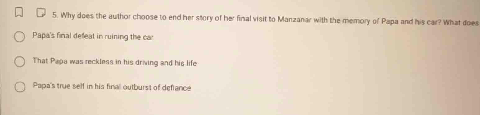 5. why does the author choose to end her story of her final visit to ma…