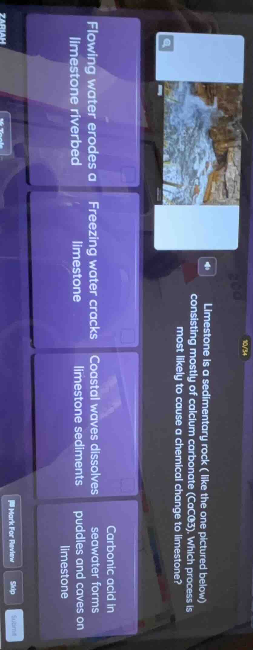 limestone is a sedimentary rock ( like the one pictured below ) consist…