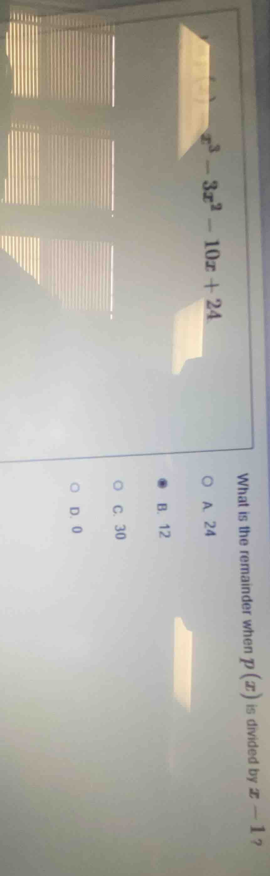 what is the remainder when ( p(x) ) is divided by ( x - 1 )? ( p(x)=x^{…