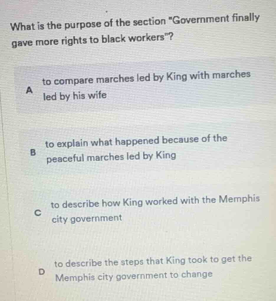 what is the purpose of the section \government finally gave more rights…
