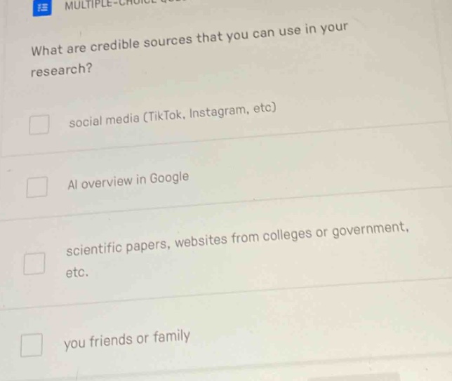 what are credible sources that you can use in your research? social med…