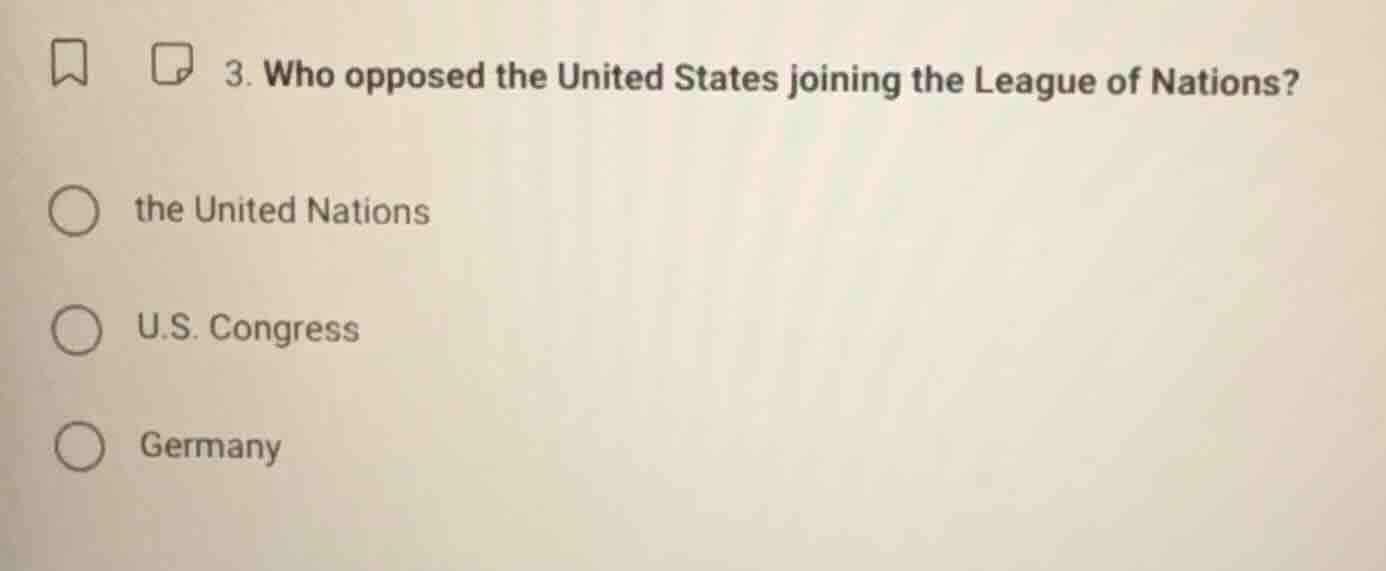 3. who opposed the united states joining the league of nations? the uni…