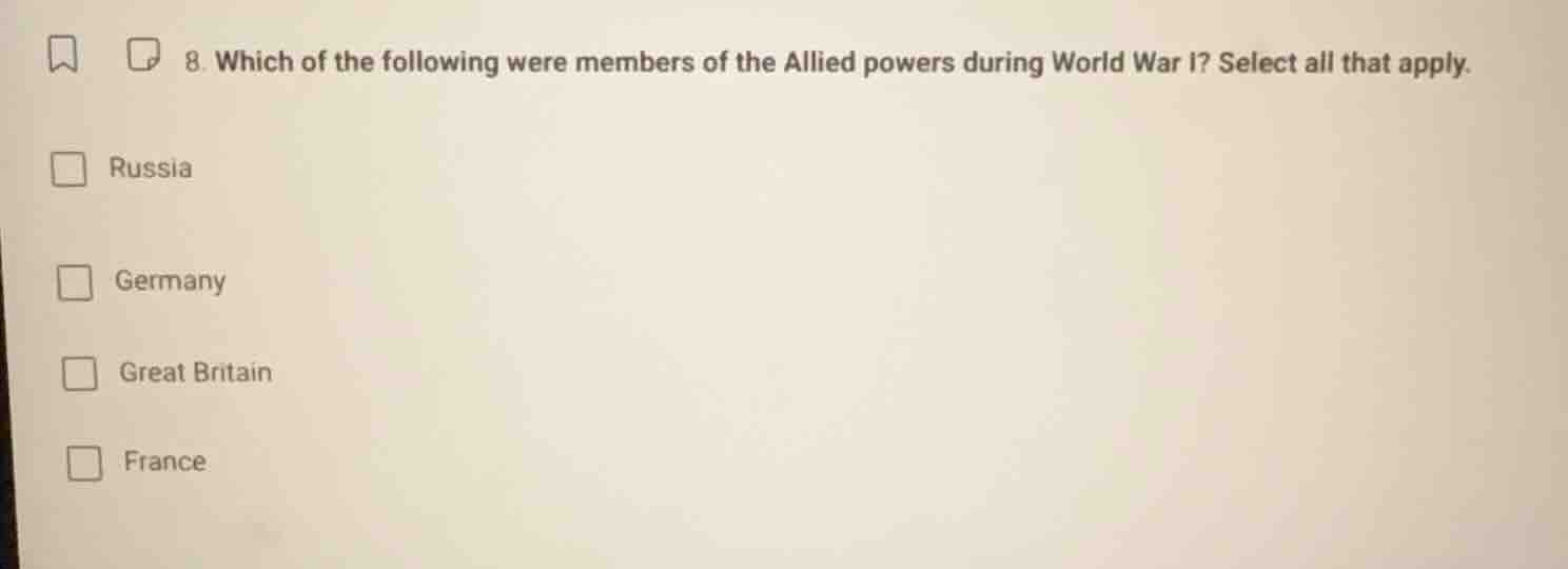 8. which of the following were members of the allied powers during worl…
