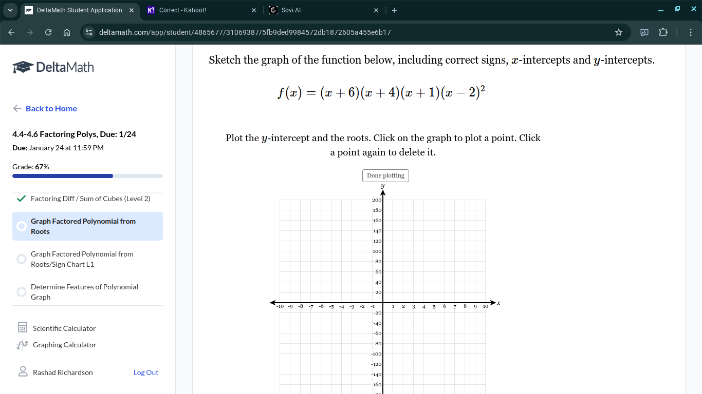 sketch the graph of the function below, including correct signs, ( x )-…