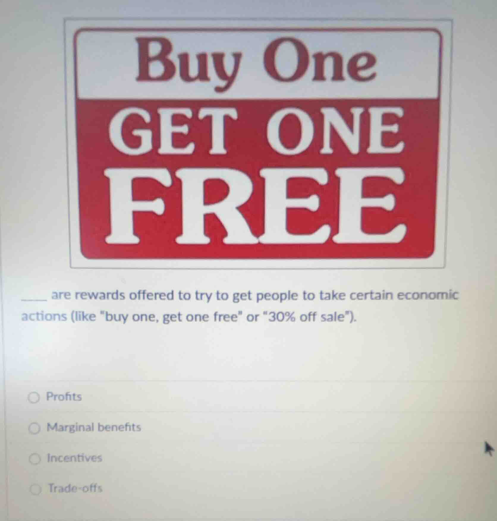 ____ are rewards offered to try to get people to take certain economic …