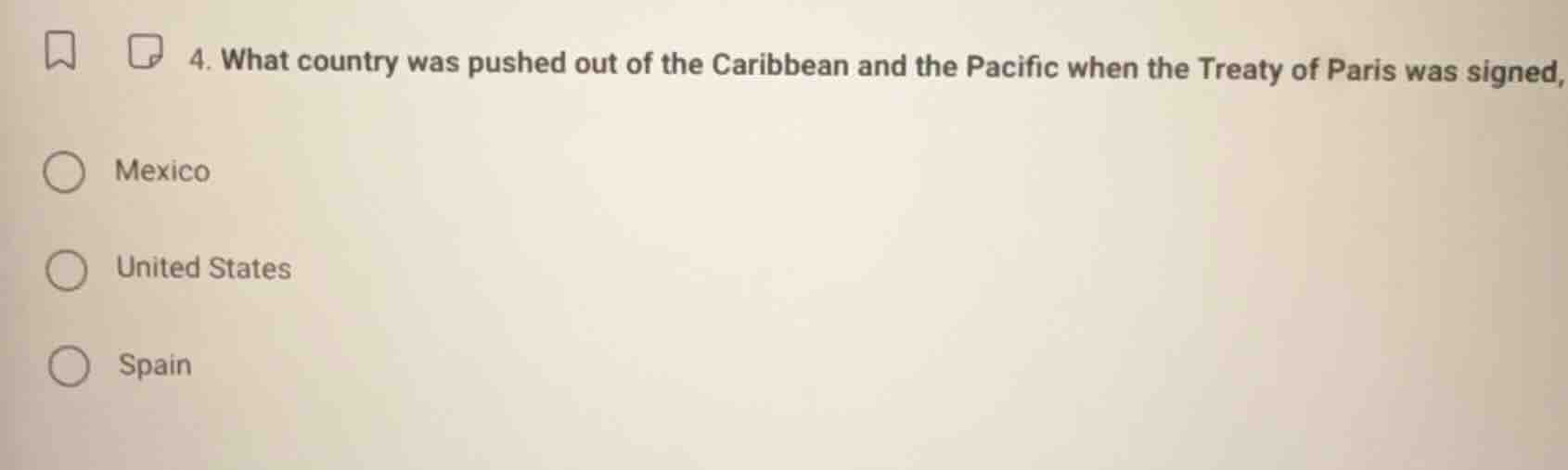 4. what country was pushed out of the caribbean and the pacific when th…