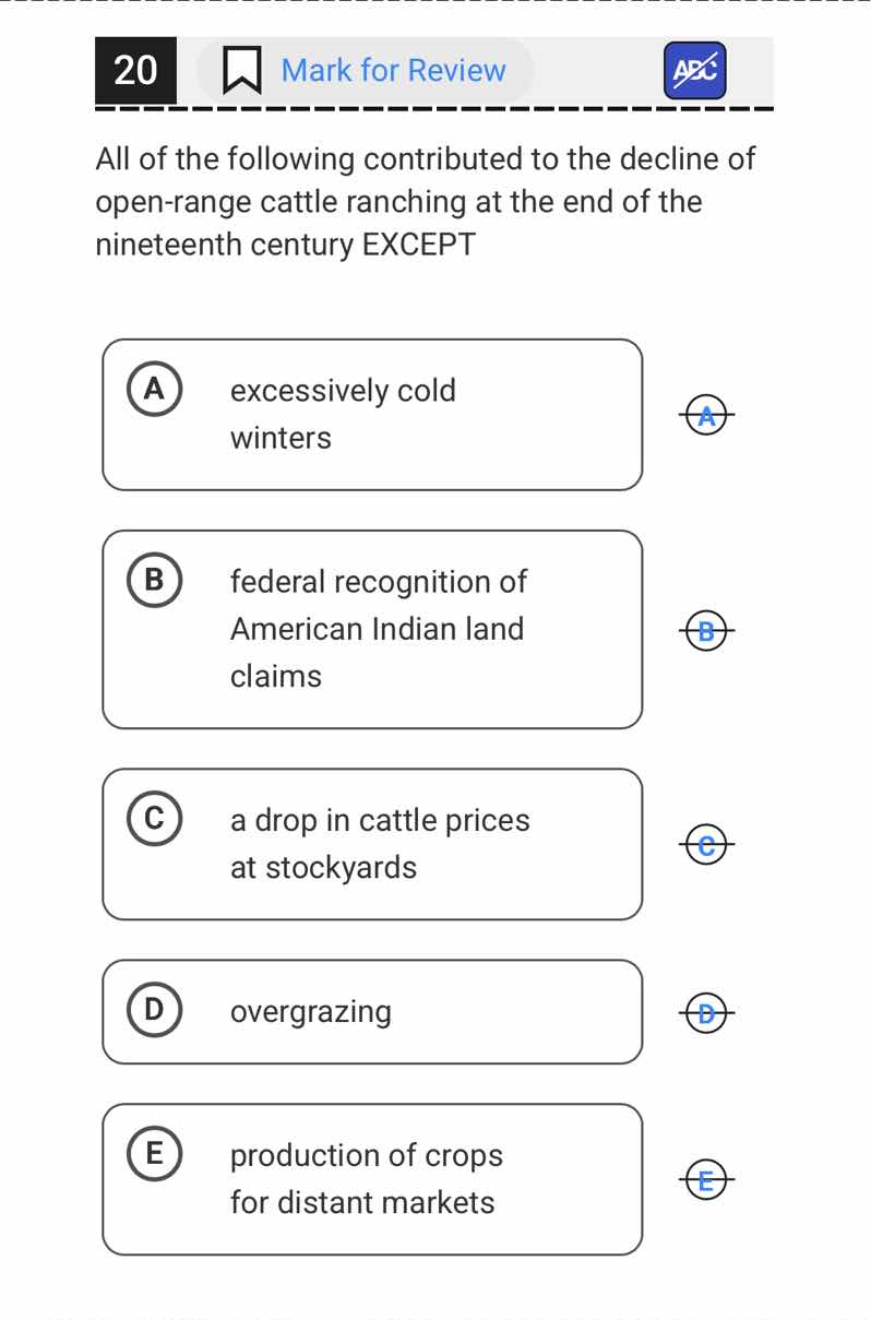 all of the following contributed to the decline of open - range cattle …