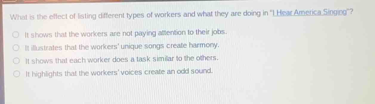 what is the effect of listing different types of workers and what they …