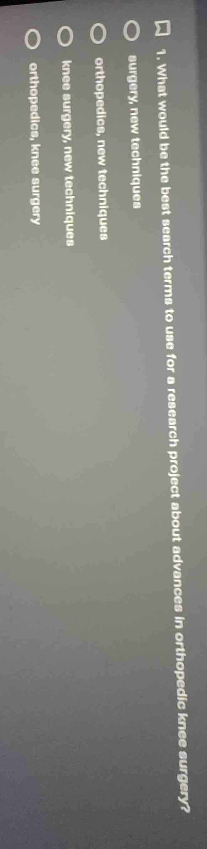 1. what would be the best search terms to use for a research project ab…