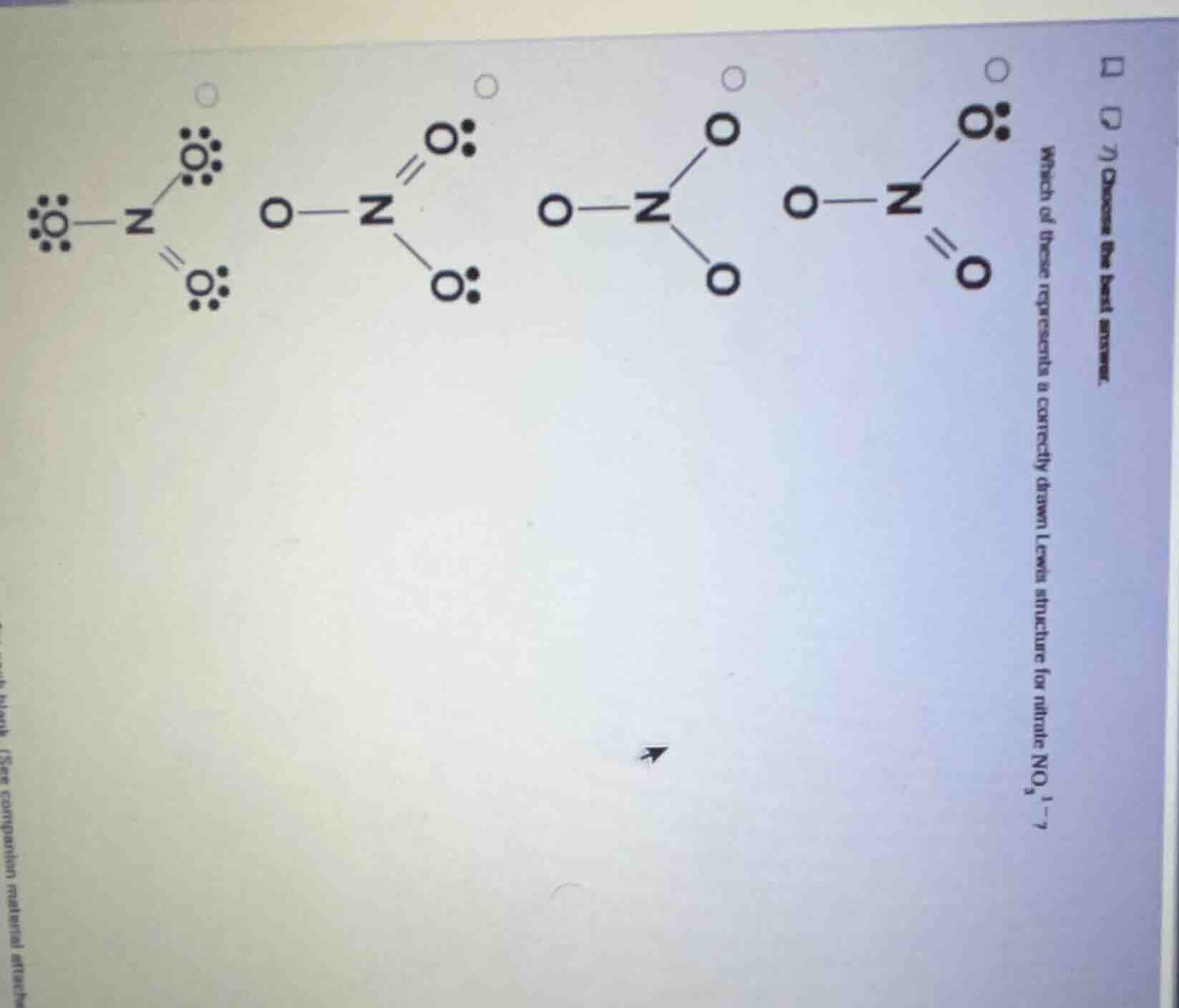 7) choose the best answer. which of these represents a correctly drawn …