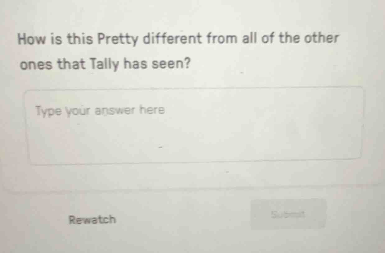how is this pretty different from all of the other ones that tally has …