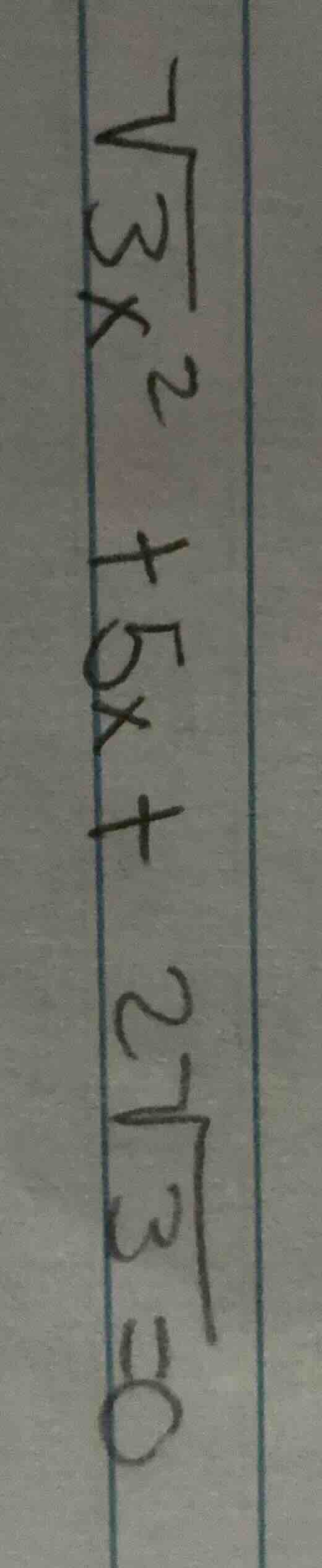 $sqrt{3}x^{2}+5x + 2sqrt{3}=0$