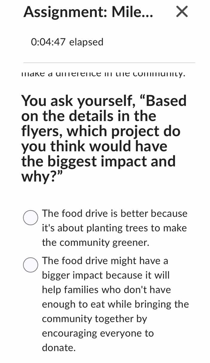 you ask yourself, “based on the details in the flyers, which project do…