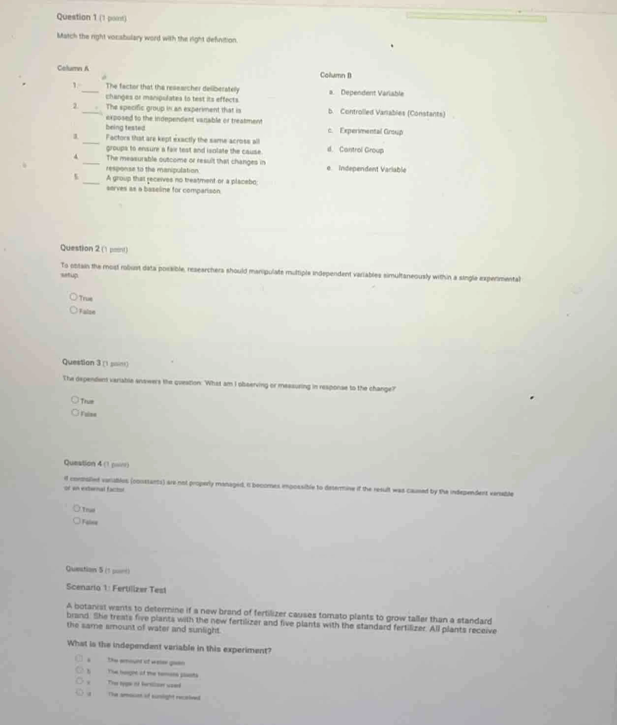 question 1 (1 point) match the right vocabulary word with the right def…