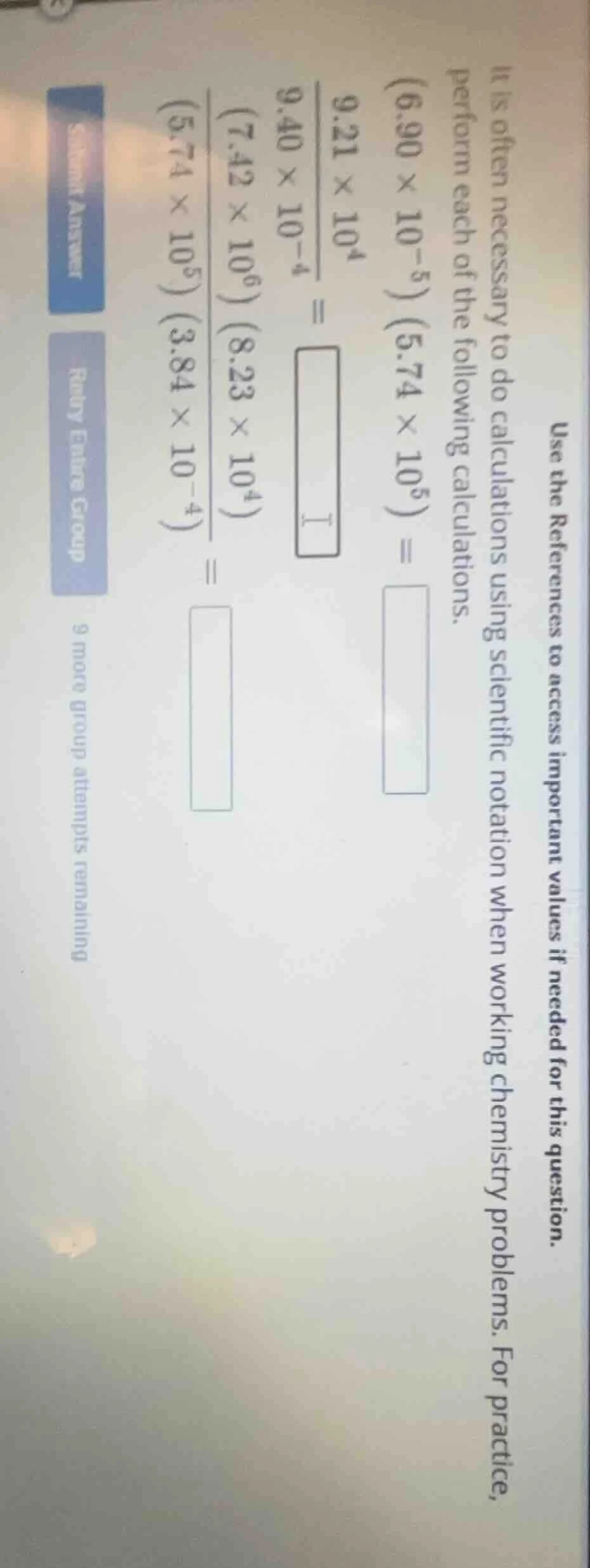 use the references to access important values if needed for this questi…